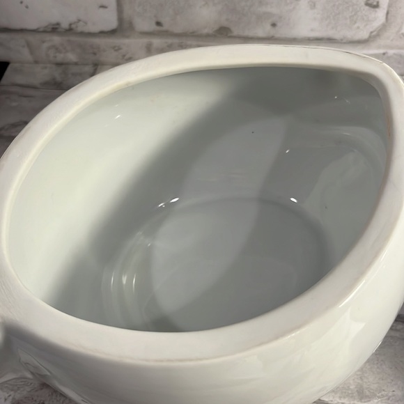 Cordon Bleu white stoneware fish tureen dish casserole display storage MCM style - Picture 6 of 11